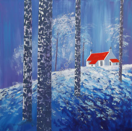 Chris Gaunt Artist - Retreat Cottage in Winter